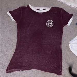 VS Pink Maroon T Shirt